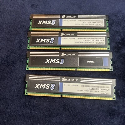 Corsair 4GB (1x4GB)CMX4GX3M2B1600C9 DDR3-1600MHz  DDR 3 XMS3 - Image 1 of 4