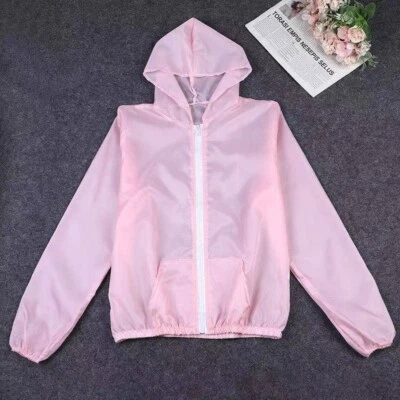 Outdoor Coats Sunscreen Coat Hooded Shawl Sunscreen Clothing Candy Color Summer↷ - Image 1 of 4