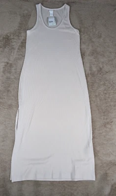 H & M Women's Sz Small Ribbed Beige Tank Midi Body Contour Dress NWT - Image 1 of 4