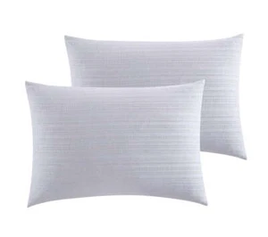 Almohada de algodón liso azul tejido gofre farsa estándar - Imagen 1 de 1