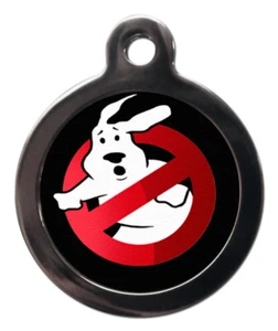 Pet ID tag DOGBUSTER GHOST LOGO Personalised tag or Keyring 2 sizes - Picture 1 of 3