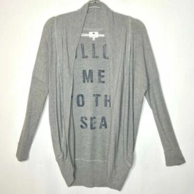 Sundry Women's Follow Me To The Sea Gray Cardigan sz. 2 M Foto 1 de 4