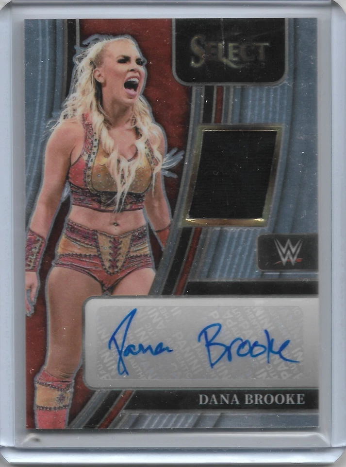 2022 WWE Select Dana Brooke Patch/Auto /199 AM-DBK - Image 1 of 4