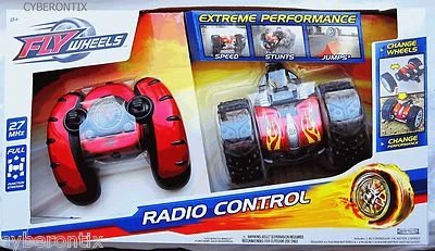 Fly Wheels RC RED Version Remote Radio Control Wheel Vehicle Stunt NEW Jakks  - Image 1 of 2