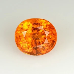 1.70Cts FANTA ORANGE NATURAL SPESSARTITE GARNET OVAL GOOD LUSTER GEMSTONE M429 - Picture 1 of 2