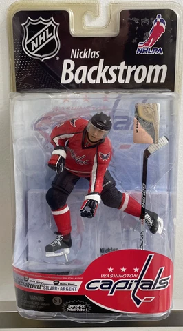 Nicklas Backstrom Red Jersey Washington Capitals Series 25 NHL McFarlane Figure Cover