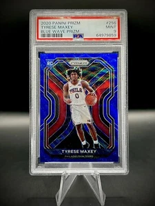 💙2020-21 Panini Prizm #256 Tyrese Maxey Blue Wave Asia Tmall Rookie RC PSA 9 - Picture 1 of 2