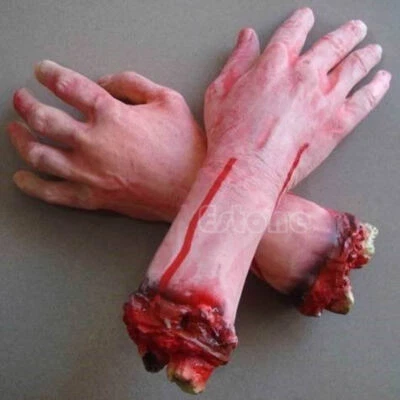 Halloween Decoration Party Horror Props Bloody Fake Arm Hand Creepy Finger Scary - Image 1 of 3