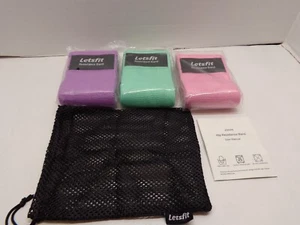 Letsfit Tres Bandas de Resistencia Ligeras, Medianas, Pesadas Nuevas en Caja Bandas para Esculpir - Imagen 1 de 6