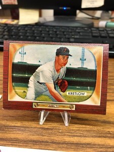 1955 Bowman #108, Lou Kretlow, Baltimore Orioles, VG or better.