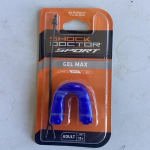 Shock Doctor Sport Gel Max Mouth Guard Convertible Blue Adult Age 11+ - Picture 1 of 3
