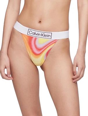 全新带标签 Calvin Klein 女式(小号)Pride Reimagined Heritage 丁字裤 QF6776-6 — 第 1/4 张图片
