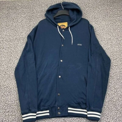 Active Ride Shop Hoodie Men Extra Large Blue Snap Long Sleeve Pockets Cotton XL - Image 1 of 4