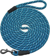 Long Rope Leash for Dog Training 12, 15, 22, 30, 50, 75, 100Ft Check Cord Recall