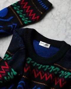 Saint Laurent Spider Jacquard Pullover Strick, Größen Small & Large - neu mit Etikett, $ 1290 - Bild 1 von 12