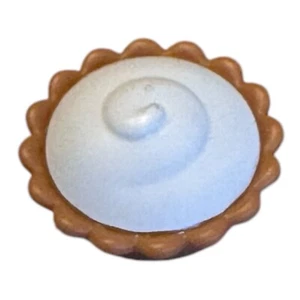 LEGO PARTE 93568pat0001: Pastel de Turrón MEDIANO de Alimentos con Patrón de Relleno de Crema BLANCO - Imagen 1 de 2