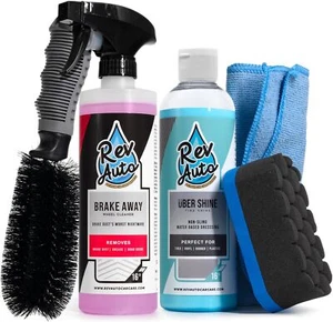 5-Piece Wheel & Tire Cleaning Kit: Cleaner, Brush, Shine, Pad, Towel - Picture 1 of 6