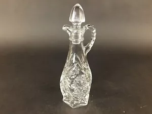 Crogiola per aceto olio in vetro MCM trasparente vintage con tappo 75" - Foto 1 di 8