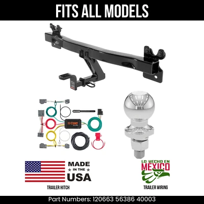 Enganche de remolque para Volvo XC70 09-16 4 pines cableado bola de 2" se adapta a todas las curvas 3,5 k 1,25" Foto 1 de 4