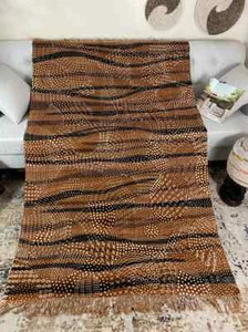 Bura Brown Handmade Mudcloth Segou Blanket Bogolan Textile Bedsheet Boho Decor - Picture 1 of 10