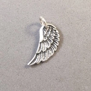 0,925 Sterlingsilber FLÜGEL CHARM NEU Vogel Engel Federn Anhänger 925 BI03 - Bild 1 von 4
