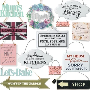 MUM HANGING Home Décor Hanger Plaque Sign Birthday Christmas Mother's Day Gift - Picture 1 of 25