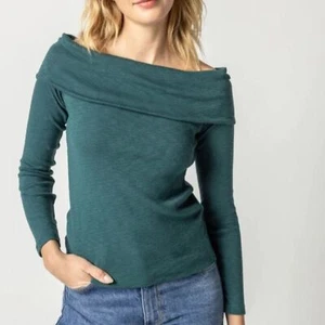 Neu mit Etikett Lilla P Everglades schulterfreies grünes BH-Top aus 100 % Baumwolle Large - Bild 1 von 7