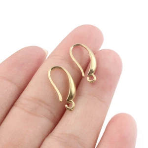 50Pcs Raw Brass French Ear Hook Ear Wire Earrings DIY Jewellery Findings 18*8mm - Picture 1 of 6