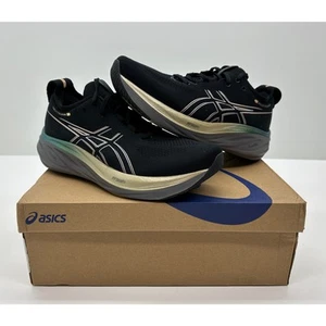 ASICS MEN'S GEL-NIMBUS 26 PLATINUM SHOES BLACK/CHAMPAGNE SIZE 10 NIB #01S - Picture 1 of 10