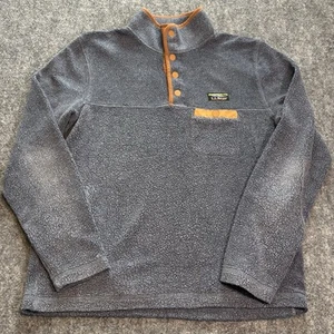 LL Bean Herren Tumbled Sherpa Fleece Pullover Plüsch Viertelknopf Sweatshirt - Bild 1 von 7