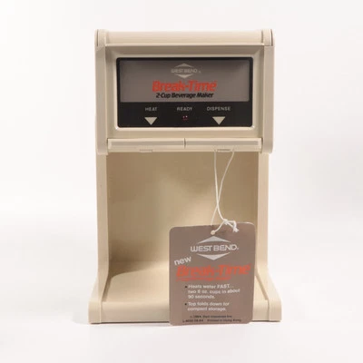 Máquina de bebidas vintage West Bend Break-time 2 tazas 53102 1984 nueva de stock sin caja Foto 1 de 3