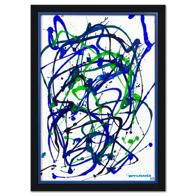 Pintura Acrílica Original Enmarcada Wyland "Sin Título" sobre Lienzo Firmada a Mano Foto 1 de 3