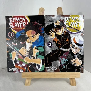 Demon Slayer Kimetsu No Yaiba Books 1-2 Collection by Koyoharu Gotouge Paperback - Picture 1 of 6
