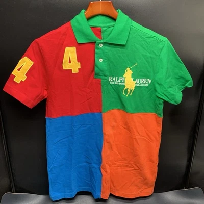 Camisa Polo Ralph Lauren Colección Big Pony Bloque De Colección Roja Azul Naranja Verde. C7 Foto 1 de 4