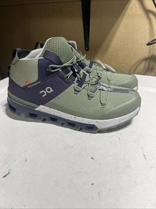 On Cloudtrax Hike 3/4 Damenschuh Gr. W10,5 grün dunkelblau Swiss Engineering - Bild 1 von 10