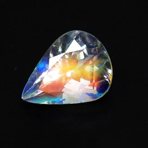 1.60 Ct Pear Mesmerizing Top Grade (7 x 7 mm) Natural Faceted Rainbow Moonstone - Picture 1 of 7
