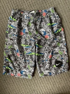 NIKE Shark Youth Swim Trunks Blue/Grey XL - Picture 1 of 2