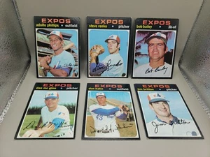 1971 Topps Baseball Montreal Expos Lots Of 6 Cards VG-EX/EX-MT - Picture 1 of 7