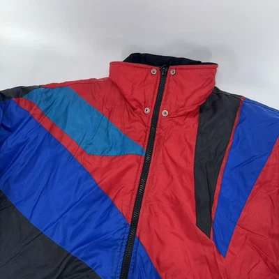 Chaqueta de invierno vintage Yamaha Sportswear Colorblock para hombre grande años 80 90 retro Foto 1 de 4