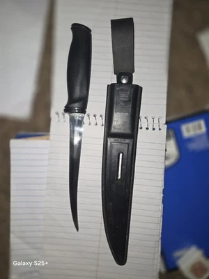 Vintage Fiskars -Skinning / Fillet Knife with Sheath -6" Blade -Very Sharp - Image 1 of 2