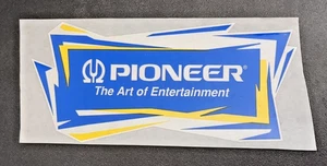 Original Vintage 6" Pioneer The Art Of Entertainment Aufkleber Blau, Gelb, Weiß - Bild 1 von 4