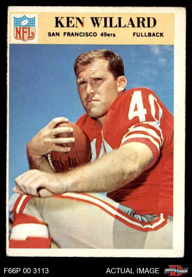 1966 Philadelphia #181 Ken Willard 49ers RC North Carolina 2 - GOOD - Image 1 of 1