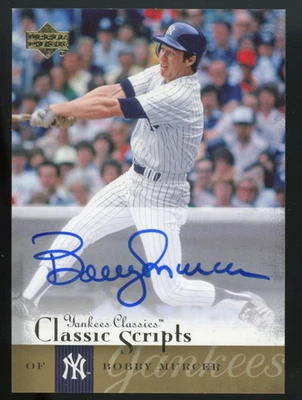 2004 Upper Deck UD Yankees Classics Scripts Certified Autograph #3 Bobby Murcer - Image 1 of 2