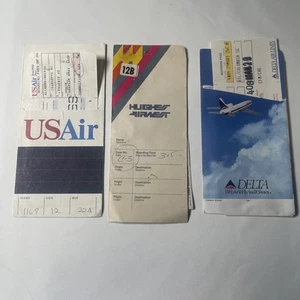Lote 3 - Billetes de colección Delta, Hughes, USAir Airline Holder - Imagen 1 de 9