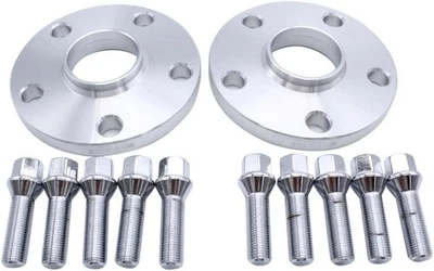 2pcs 15mm Wheel Spacers 5x112mm w/10 Bolts M14x1.5 Hub Bore 57.1mm for VW/Audi - Image 1 of 4