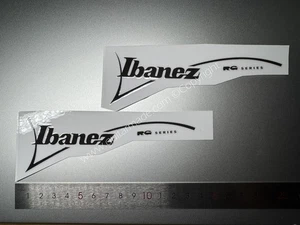 2 pezzi per IBANEZ RG Series basso chitarra headstock collo nero RIALZATO Vinly adesivi - Foto 1 di 7