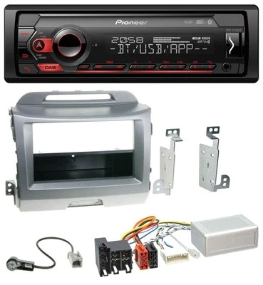 Pioneer Lenkrad USB DAB Bluetooth Autoradio für Kia Sportage 3 10-15 Navi silber - Bild 1 von 4