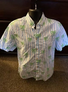 The Nutter By Chubbies Men's Size Medium Hawaiian Button Up Palm Tree - Picture 1 of 6