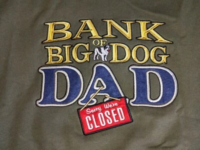NUEVO CON ETIQUETAS Sudadera De Colección Bank Of Big Dog Dads S Oliva Manga Larga Y2k Foto 1 de 4