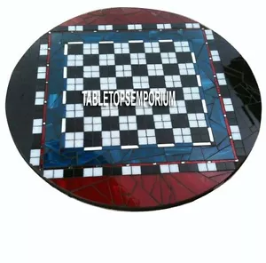 30" Adornment Marble Dining Chess Table With Fine Art Special Inlay Work Decor - Picture 1 of 7